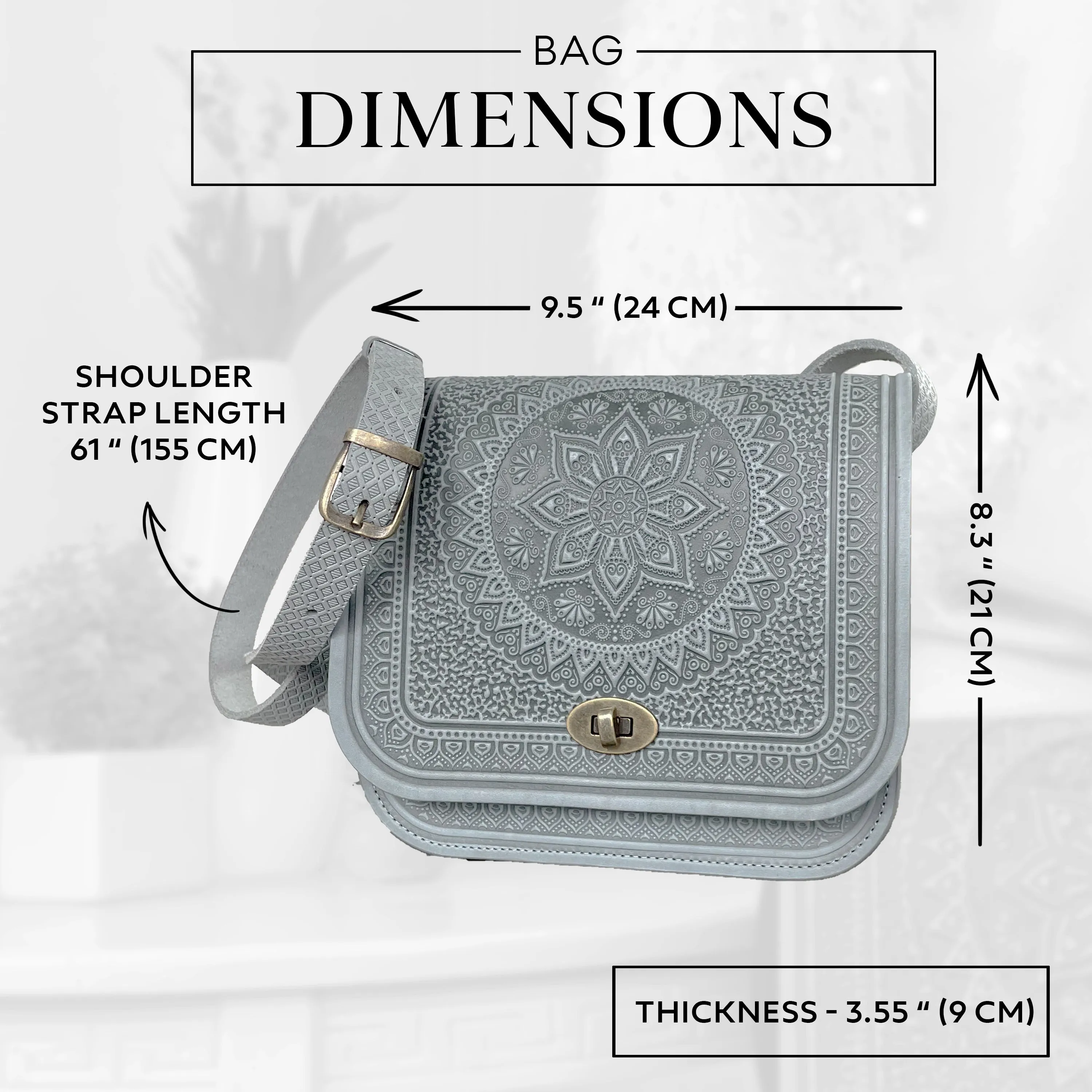 Women Leather bag handmade Gray